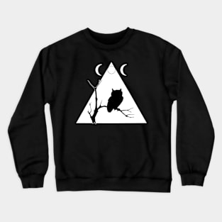 Owl and triple moon Crewneck Sweatshirt